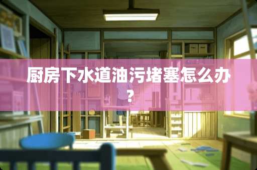 厨房下水道油污堵塞怎么办？