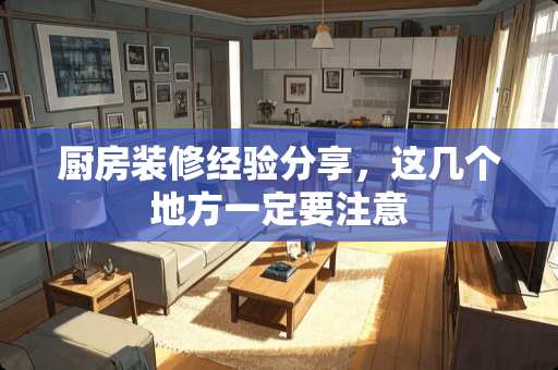 厨房装修经验分享，这几个地方一定要注意