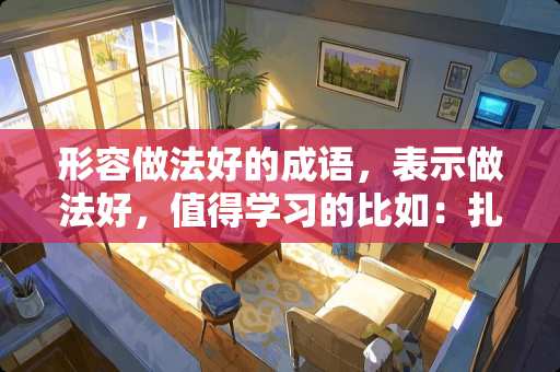 形容做法好的成语，表示做法好，值得学习的比如：扎实推进