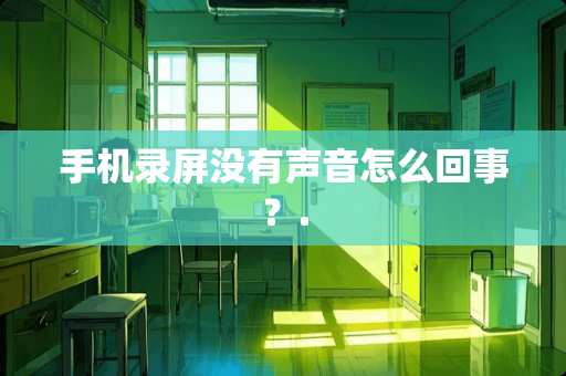 手机录屏没有声音怎么回事？.