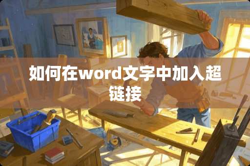 如何在word文字中加入超链接
