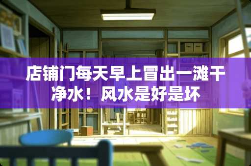 店铺门每天早上冒出一滩干净水！风水是好是坏