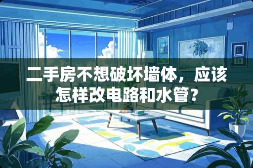 二手房不想破坏墙体，应该怎样改电路和水管？