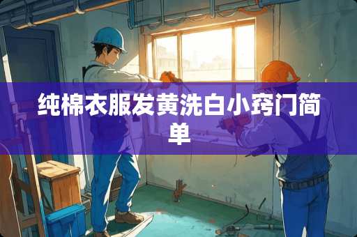 纯棉衣服发黄洗白小窍门简单