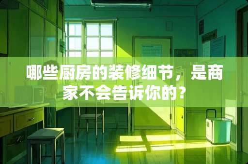 哪些厨房的装修细节，是商家不会告诉你的？