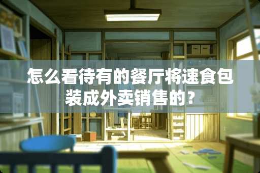 怎么看待有的餐厅将速食包装成外卖销售的？