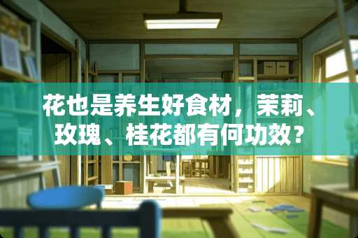 花也是养生好食材，茉莉、玫瑰、桂花都有何功效？