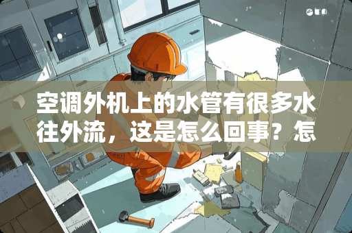 空调外机上的水管有很多水往外流，这是怎么回事？怎么处理？