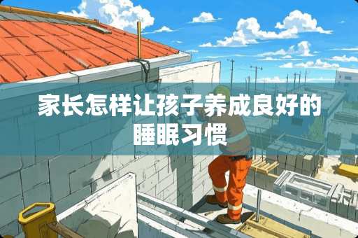 家长怎样让孩子养成良好的睡眠习惯