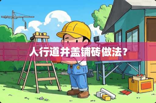 人行道井盖铺砖做法？