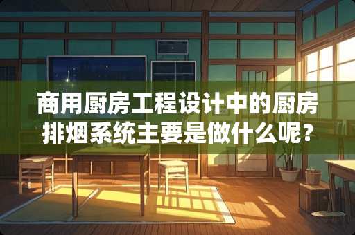 商用厨房工程设计中的厨房排烟系统主要是做什么呢？