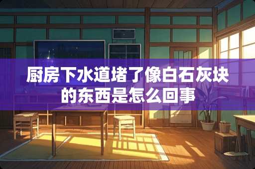 厨房下水道堵了像白石灰块的东西是怎么回事