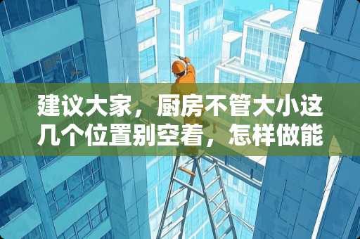 建议大家，厨房不管大小这几个位置别空着，怎样做能够让厨房干净又整洁？