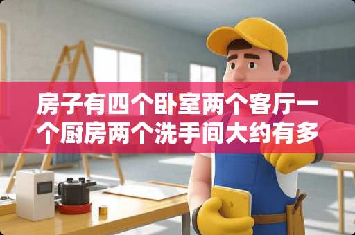 房子有四个卧室两个客厅一个厨房两个洗手间大约有多少平方。