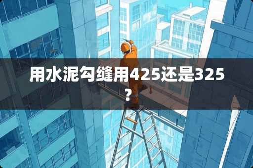 用水泥勾缝用425还是325？
