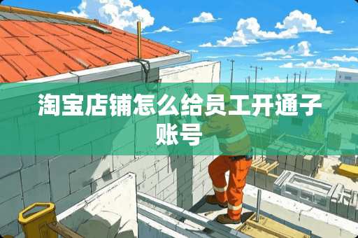 淘宝店铺怎么给员工开通子账号
