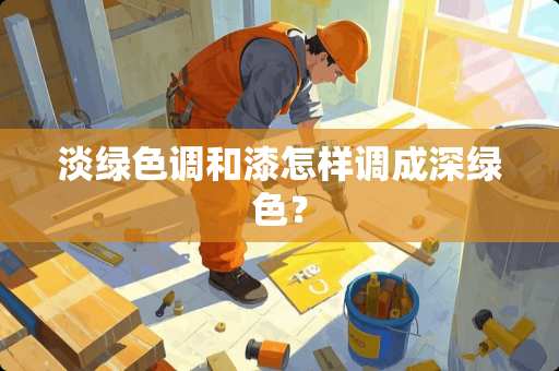 淡绿色调和漆怎样调成深绿色？