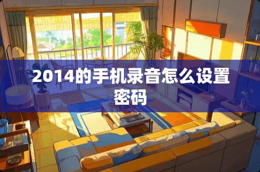 2014的手机录音怎么设置密码