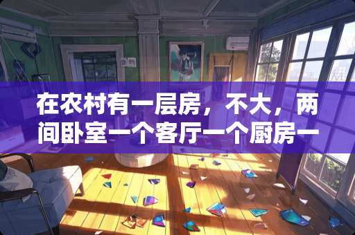 在农村有一层房，不大，两间卧室一个客厅一个厨房一个厕所