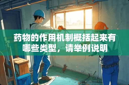 药物的作用机制概括起来有哪些类型，请举例说明