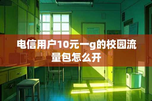 电信用户10元一g的校园流量包怎么开
