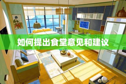 如何提出食堂意见和建议