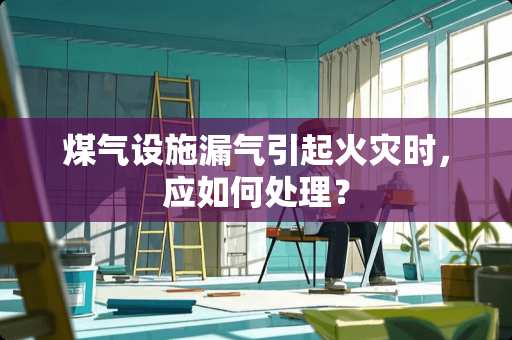 煤气设施漏气引起火灾时，应如何处理？