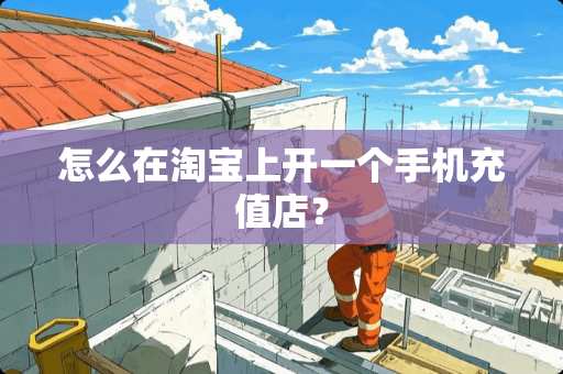 怎么在淘宝上开一个手机充值店？
