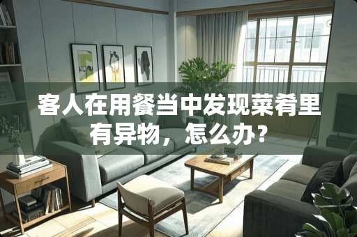 客人在用餐当中发现菜肴里有异物，怎么办？