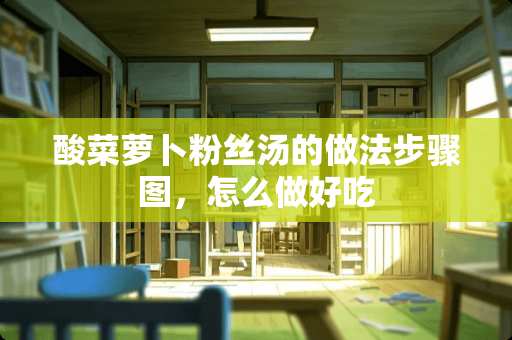 酸菜萝卜粉丝汤的做法步骤图，怎么做好吃