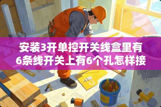 安装3开单控开关线盒里有6条线开关上有6个孔怎样接法！