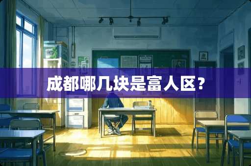 成都哪几块是富人区？