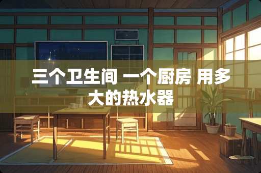 三个卫生间 一个厨房 用多大的热水器