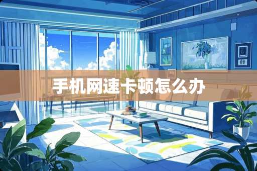 手机网速卡顿怎么办
