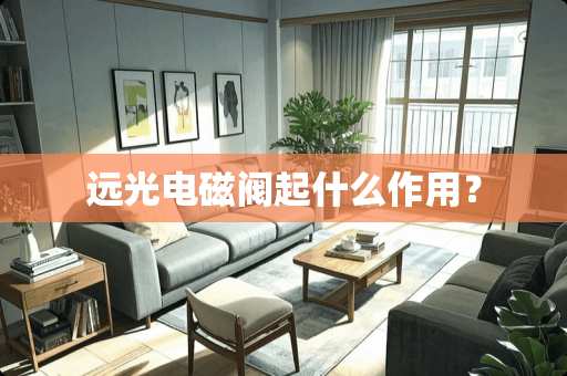 远光电磁阀起什么作用？