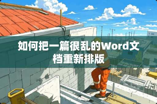 如何把一篇很乱的Word文档重新排版