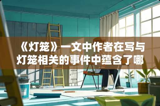 《灯笼》一文中作者在写与灯笼相关的事件中蕴含了哪些感情？