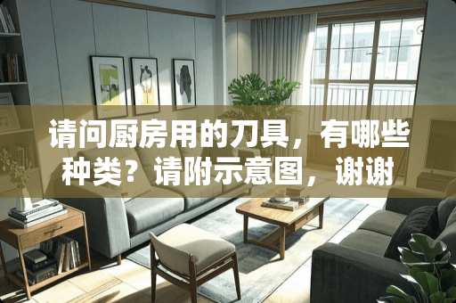 请问厨房用的刀具，有哪些种类？请附示意图，谢谢