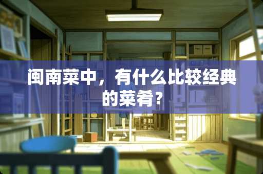 闽南菜中，有什么比较经典的菜肴？