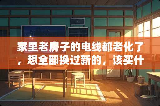 家里老房子的电线都老化了，想全部换过新的，该买什么线，从何处开始换？