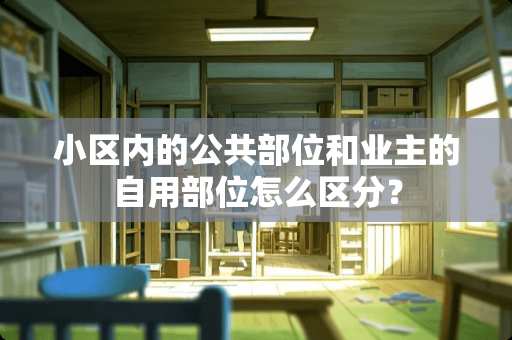 小区内的公共部位和业主的自用部位怎么区分？