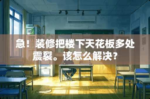 急！装修把楼下天花板多处震裂。该怎么解决？