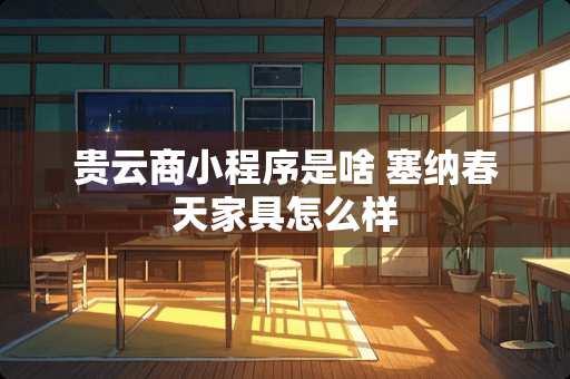 贵云商小程序是啥 塞纳春天家具怎么样