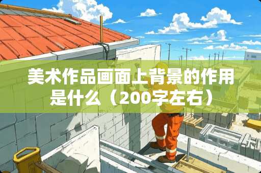 美术作品画面上背景的作用是什么（200字左右）