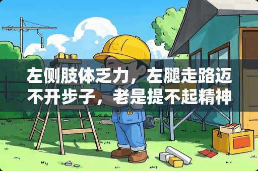 左侧肢体乏力，左腿走路迈不开步子，老是提不起精神