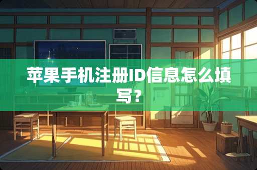 苹果手机注册ID信息怎么填写？