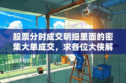 股票分时成交明细里面的密集大单成交，求各位大侠解惑！！！
