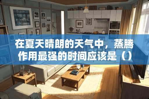 在夏天晴朗的天气中，蒸腾作用最强的时间应该是（）
