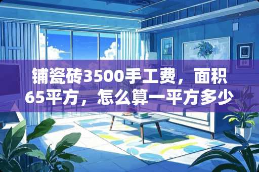 铺瓷砖3500手工费，面积65平方，怎么算一平方多少钱 1000平方需要多少瓷砖