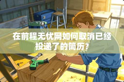 在前程无忧网如何取消已经投递了的简历？